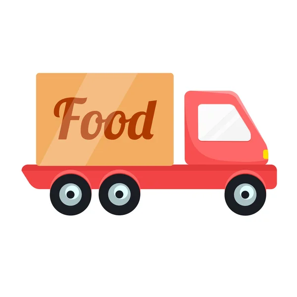 Vektorové jídlo dodání vozu ikona — Stockový vektor