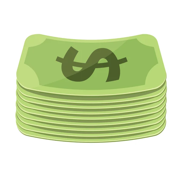 Vector Dinero Icono plano — Vector de stock