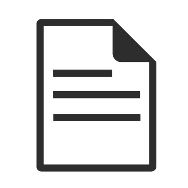 vektör siyah belge simgesi