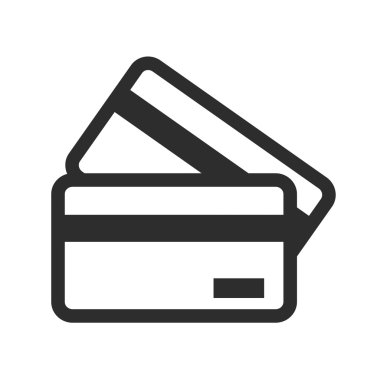 vektör siyah kredi kartı simgesi