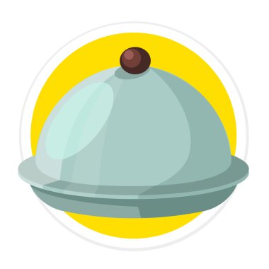 vektör restoran yemek düz yuvarlak simge