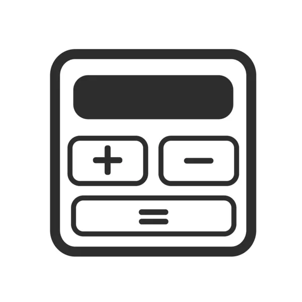 Vector Calculator Black Icon — Stock Vector