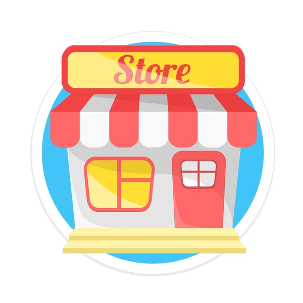 Icône ronde Vector Shop — Image vectorielle