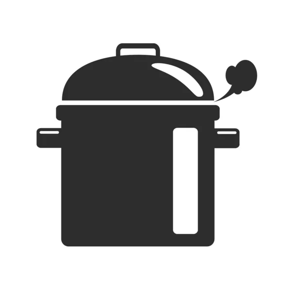 Sopa Vectorial Icono Negro — Vector de stock