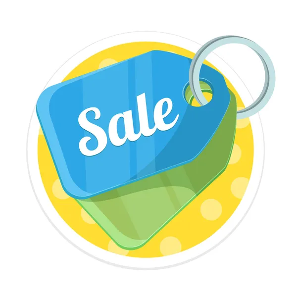 Vector Sale Tag Flat Round Icon — Stock Vector