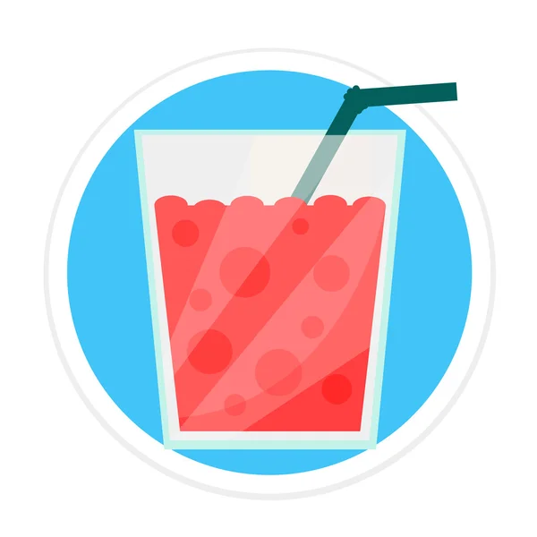 Vector Soda plana redonda icono — Vector de stock