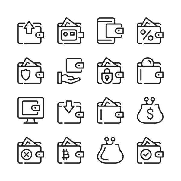 Ikony Řádku Úschovny Nastaveny Moderní Koncepce Grafického Designu Kolekce Jednoduchých Royalty Free Stock Ilustrace