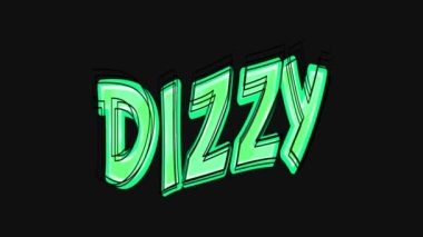 Baş döndürücü Metin Canlandırması Görüntü Klipinde Kaybolur