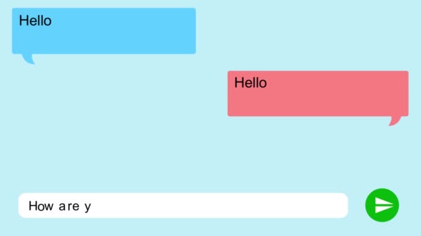 Чат Двух Людей Которые Далеко Встретятся Завтра — стоковое видео