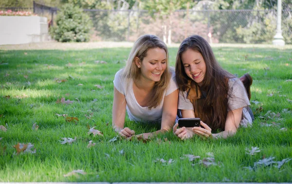 Ragazze sull'erba Immagine Stock