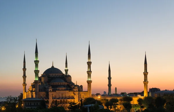 La mosquée bleue au coucher du soleil — Photo