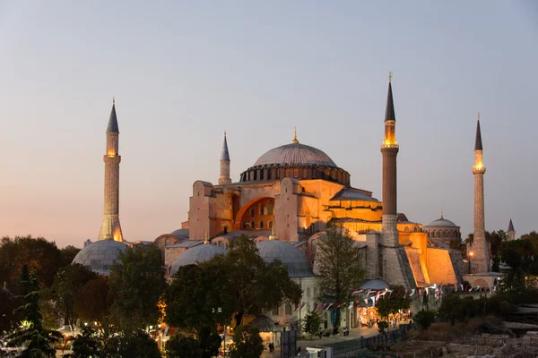 Hagia Sophia al tramonto — Foto Stock