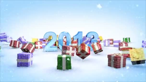 Nyår presenter 2013 — Stockvideo