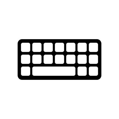Klavye simgesi veya logo izole edilmiş işaret vektör illüstrasyonu - yüksek kaliteli siyah biçim vektör simgeleri