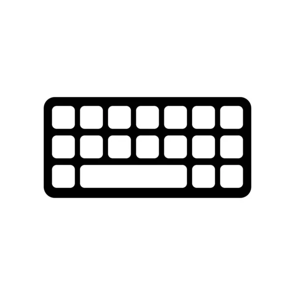 Icono del teclado o logotipo símbolo de signo aislado vector ilustración - iconos de vectores de estilo negro de alta calidad — Vector de stock