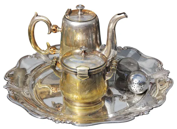 Silver teapot — Stock Photo, Image