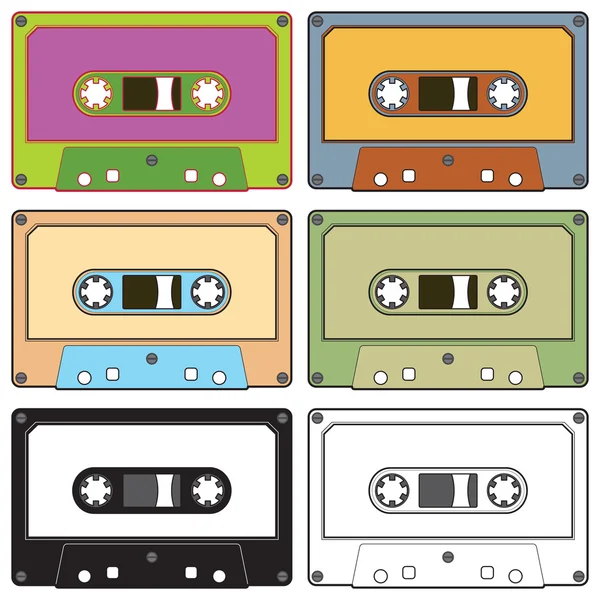 Audio tapes — Stock Vector