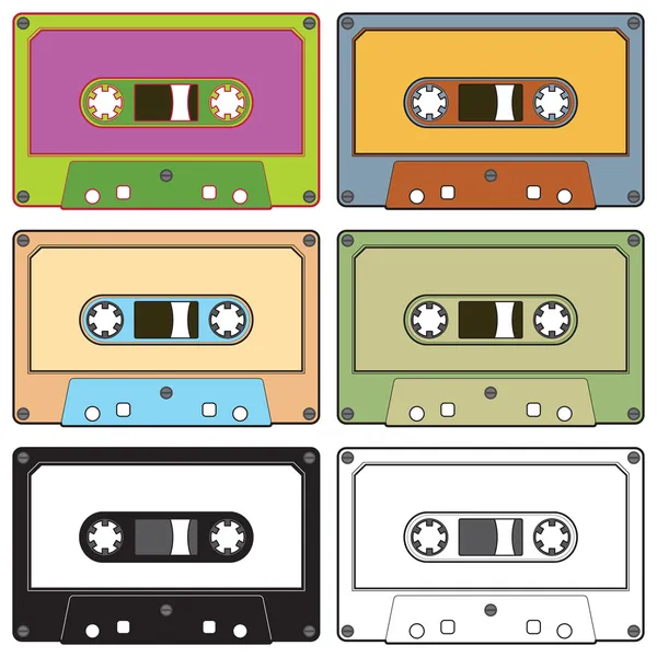 Audio tapes — Stock Vector