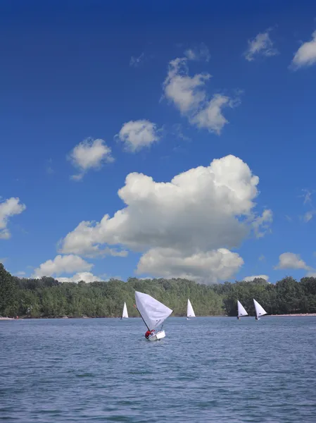 Navegando no lago — Fotografia de Stock