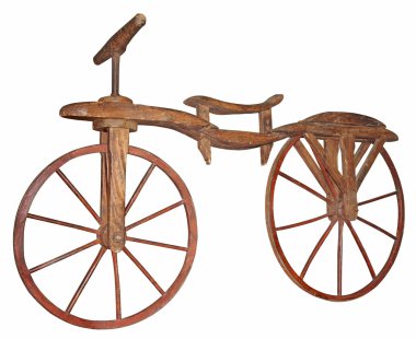 Old wooden bike clipart