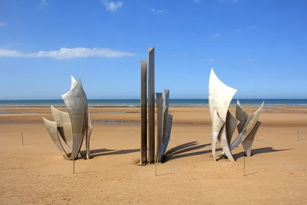 Památník omaha beach — Stock fotografie