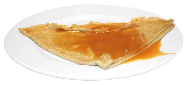 Panqueca com caramelo — Fotografia de Stock