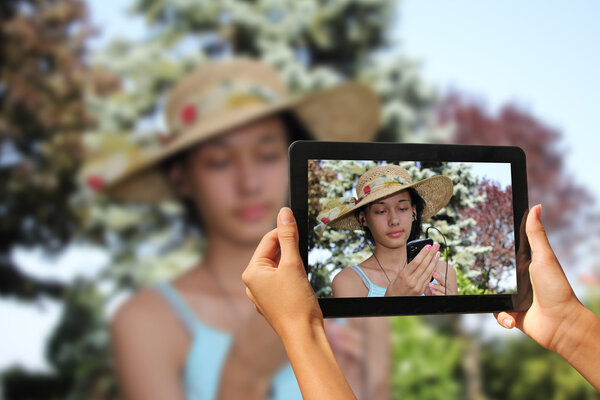 photography with tablet