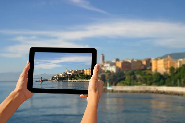 Photographed with tablet — Stock Photo, Image