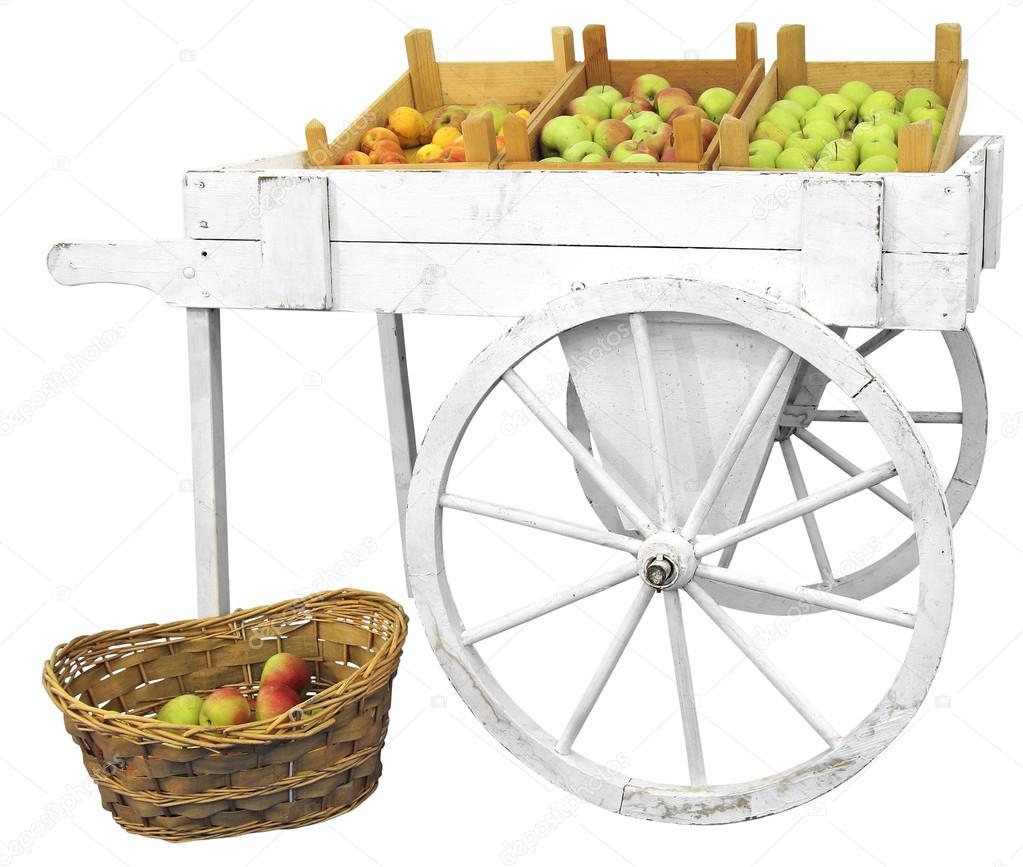 Cart with apples