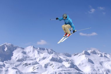 Jumping skier clipart