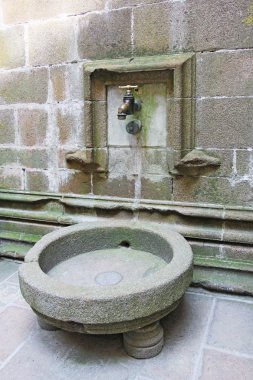 su dokunun içinde abbey mont saint michel