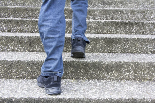 Climbing up stairs — Stock Photo, Image