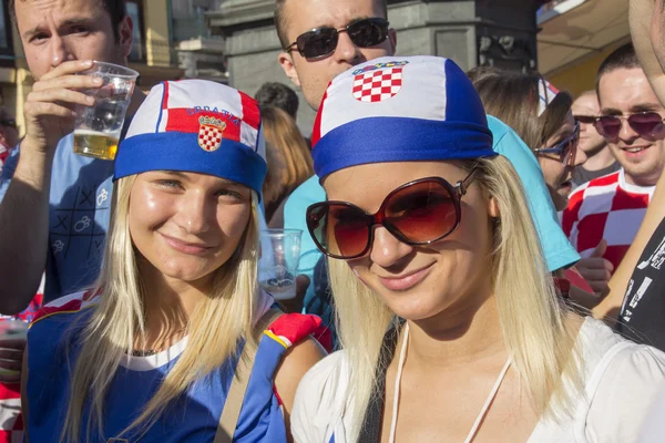 Croatian football fans — Stock Photo, Image