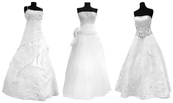 Three Wedding Dress — Stock Photo, Image