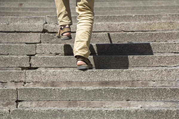 Climbing up stairs — Stock Photo, Image