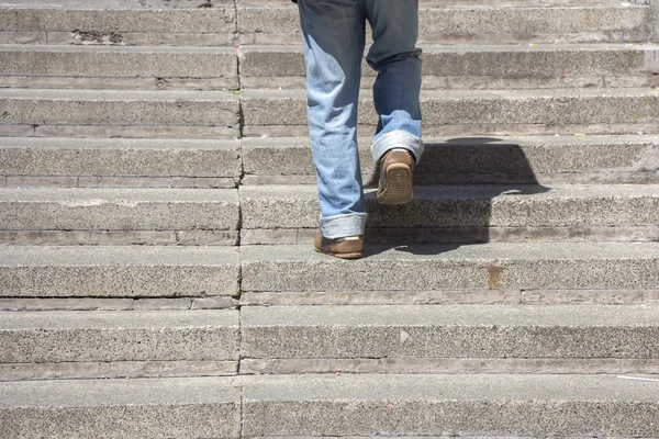 Climbing up stairs — Stock Photo, Image