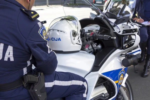Policía de la motocicleta — Foto de Stock