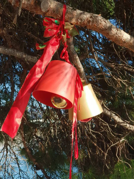 Close Christmas Decoration Tree Balls — Stockfoto