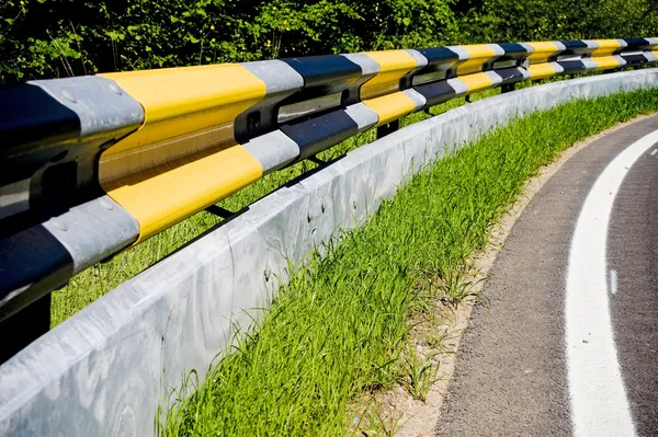 Guardrail with protection for motorcyclists — Stock Photo, Image