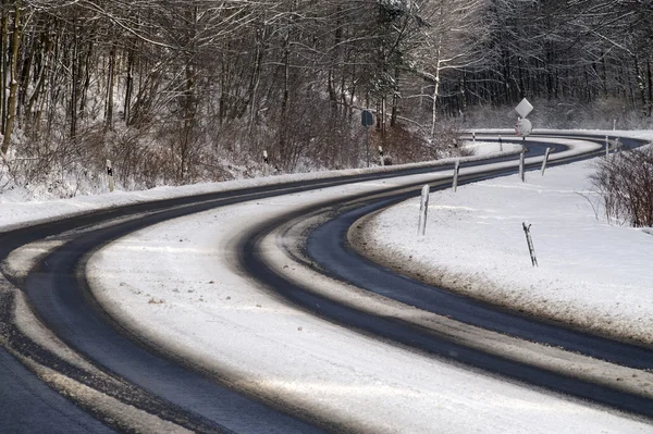 Winterweg — Stockfoto