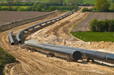 Pipeline construction clipart