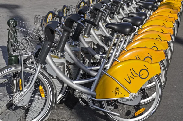 Wypożyczalnia rowerów w Bruksela, Belgia — Zdjęcie stockowe