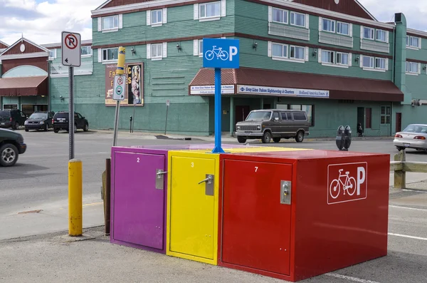 Fahrradschließfächer — Stockfoto