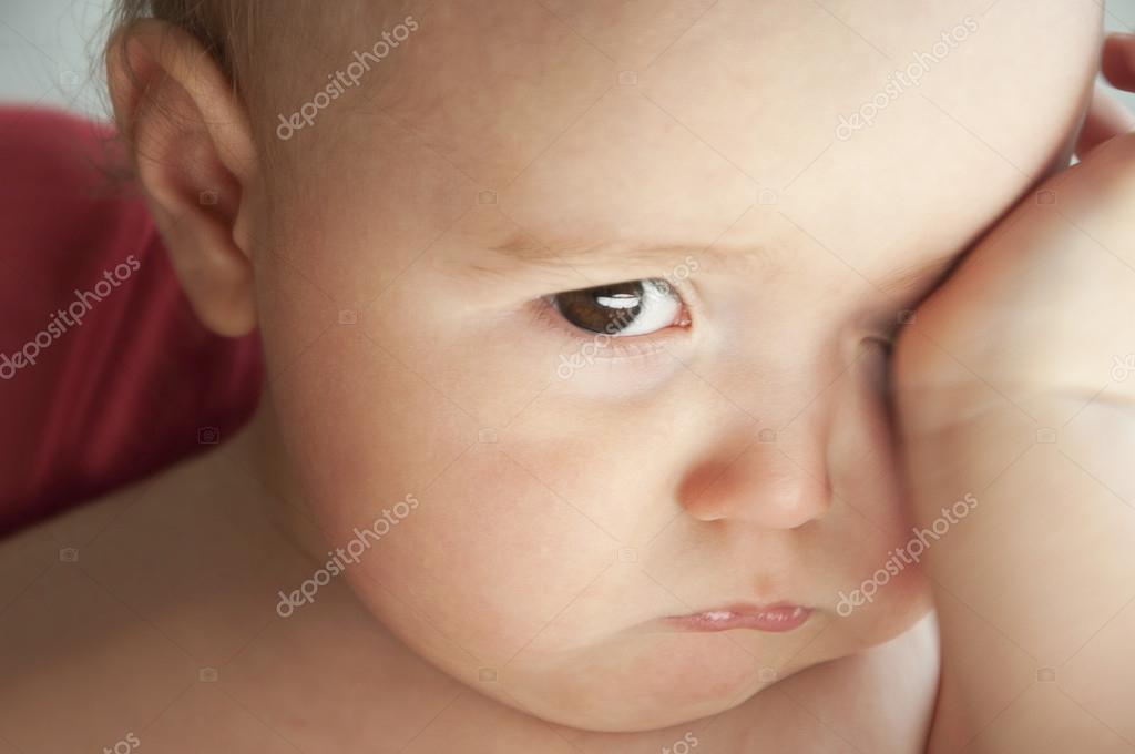 Sad Baby Cleans A Hand Tears Stock Photo By C Tanya1985