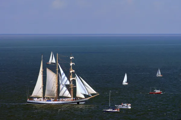 Oude schip werf arm vierkante tuigage — Stockfoto