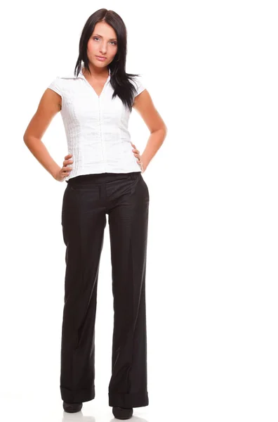 Portrait of a happy young business woman standing full lenght — Stock Photo, Image