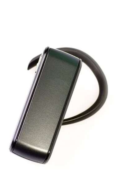 Auricular negro, comunicación móvil —  Fotos de Stock