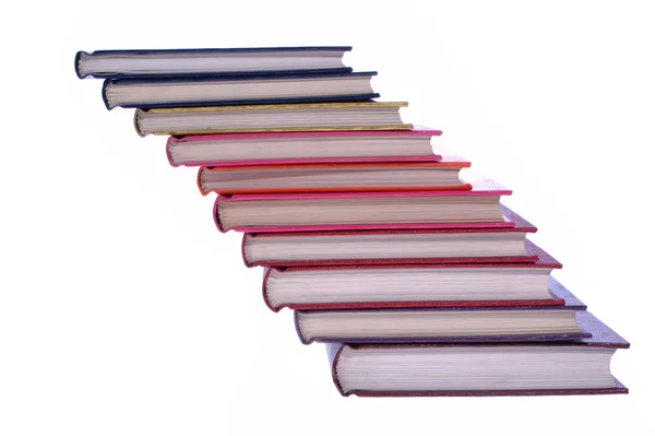 Stack of books on a white background — Stock Photo, Image