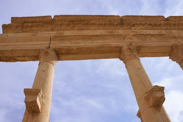 Kolommen in oude palmyra, Syrië — Stockfoto