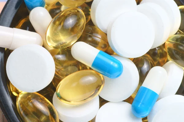 Pharmaceuticals macro background — Stock Photo, Image